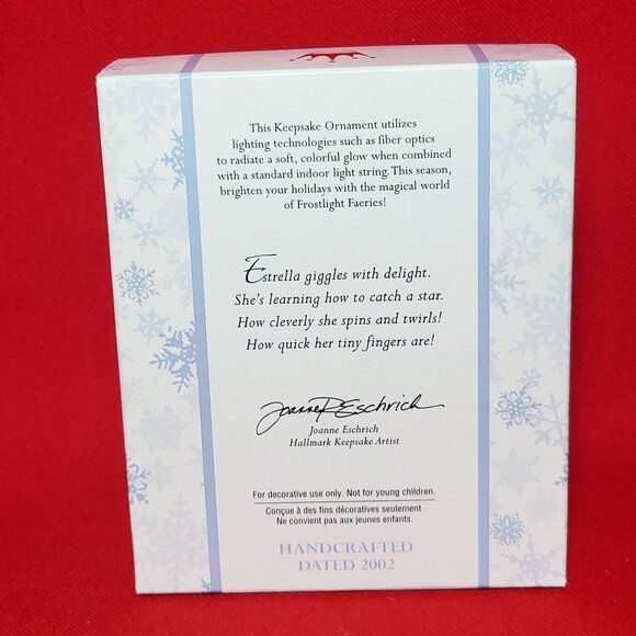 Vintage Hallmark Keepsake Ornament Baby Estrella Frostlight Faeries 2002 Too Ser - Picture 2 of 9